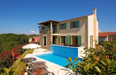 Buje, 18 km from the sea - Villa with pool! Stunning view of farmland and sea view!