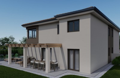 Porec 10 km - Modernes Doppelhaus, ruhige Lage - in Gebäude