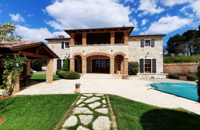Porec 13 km - Charming stone villa with pool and sea view