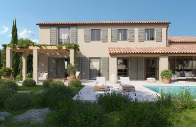 Zminj 7 km - Beautiful villa with pool in central Istria - under construction